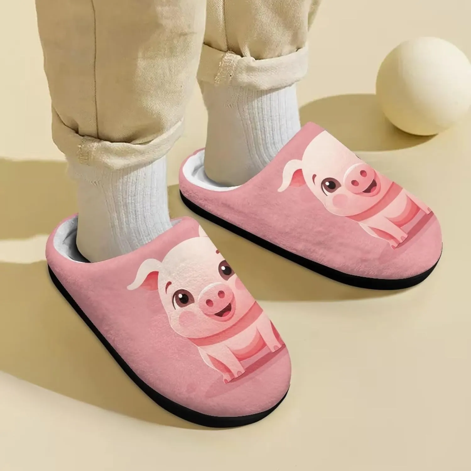 Flashideas Toddler Slippers Kids Fur Lined Warm Slip On Home Slippers Soft Plush Slippers