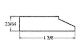Flexible Shaker Shoe Trim 8 ft.