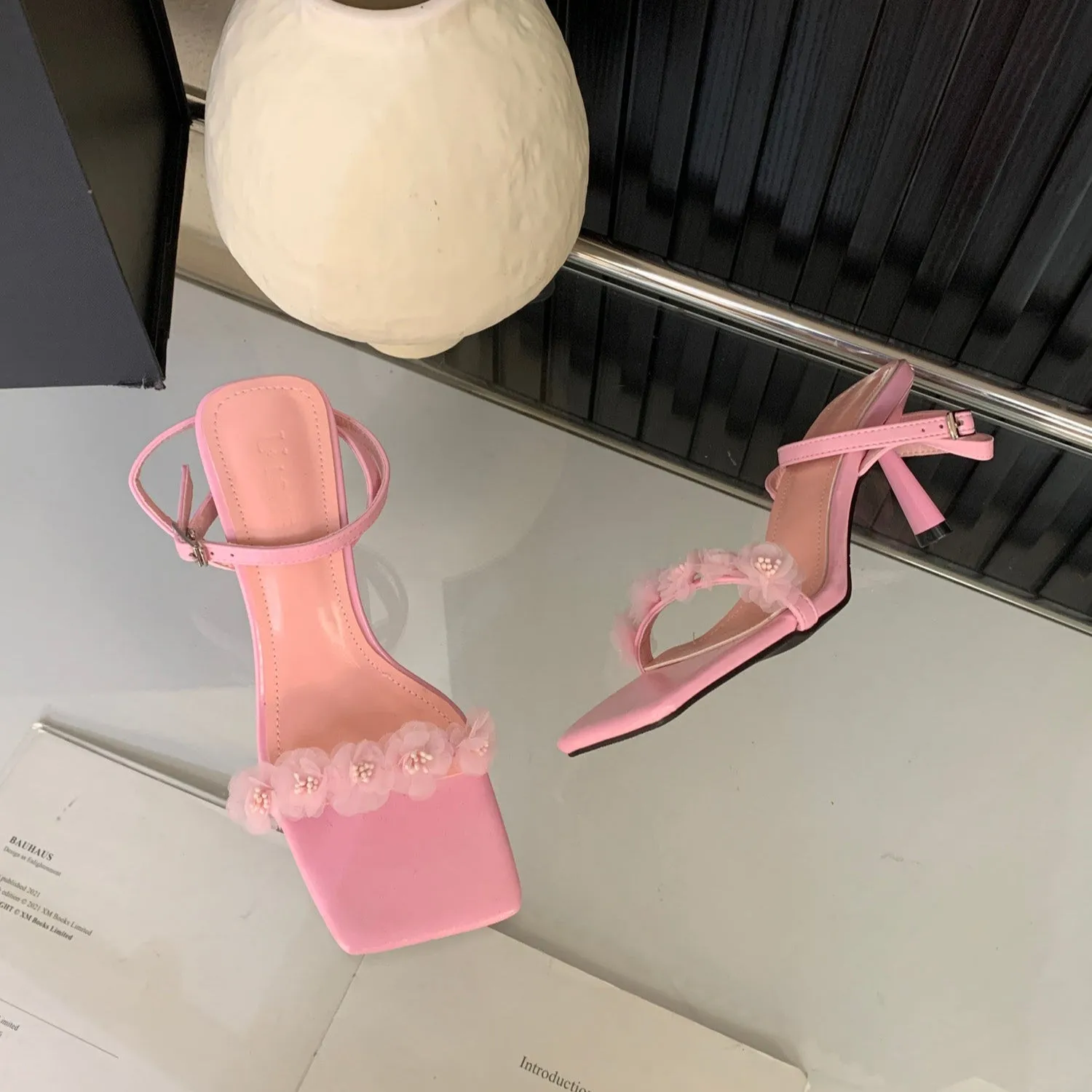 Floral Strap Heels