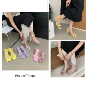Floral Strap Heels