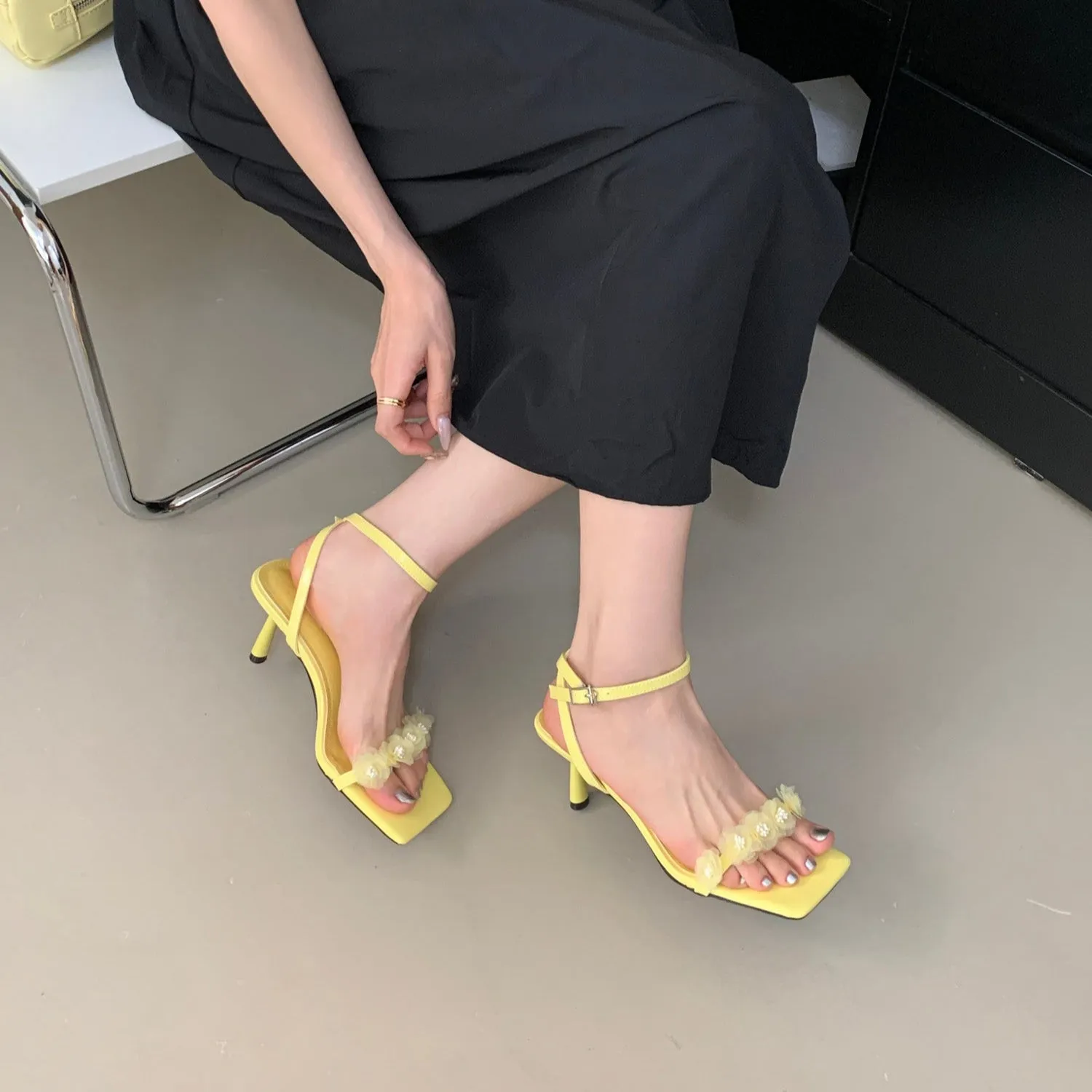 Floral Strap Heels