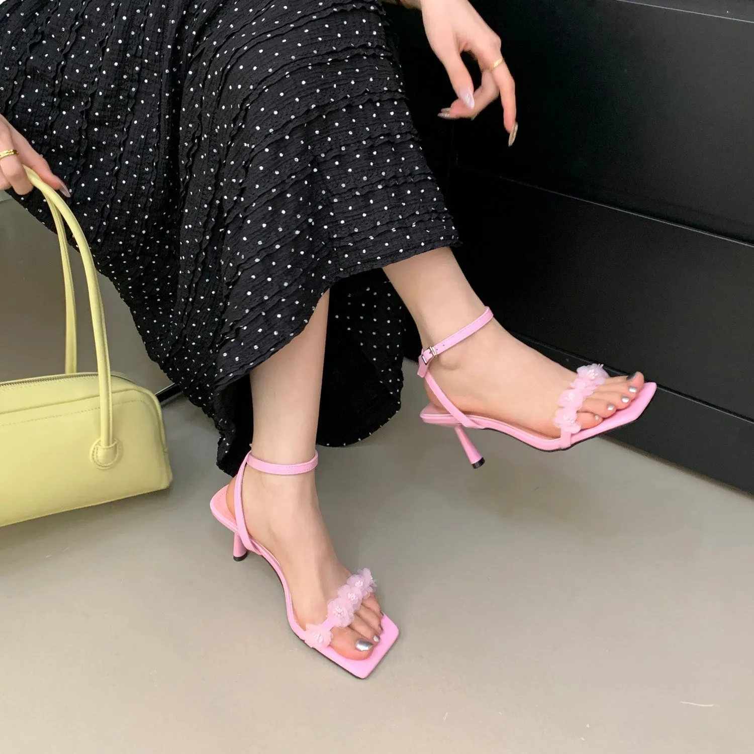 Floral Strap Heels