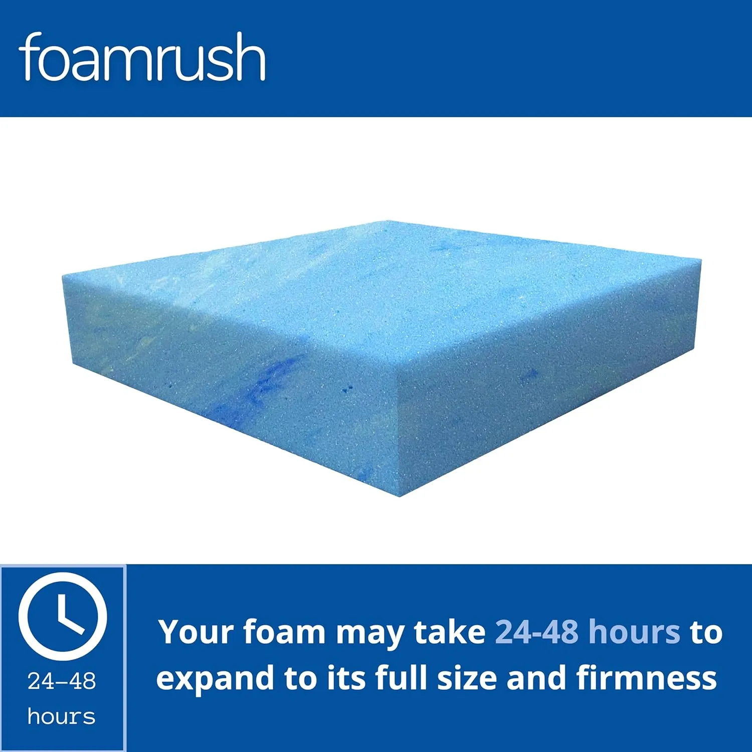 FoamRush 2 x 24" x 27" Gel Only Upholstery Firm Foam Soft Support (Chair Cushion Square Foam for Dinning Chairs, Wheelchair Seat Cushion Replacement)