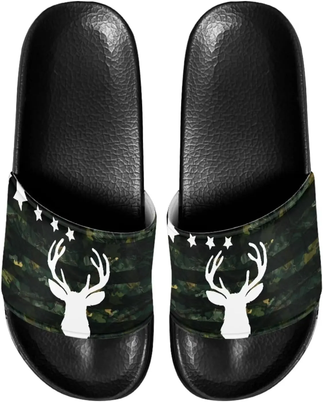 Forchrinse Black Cat Music Note Womens Causal Slide Sandals,Soft Non Slip Open Toe Slippers Flip Flop EVA Flat Sandals