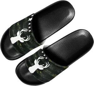 Forchrinse Black Cat Music Note Womens Causal Slide Sandals,Soft Non Slip Open Toe Slippers Flip Flop EVA Flat Sandals