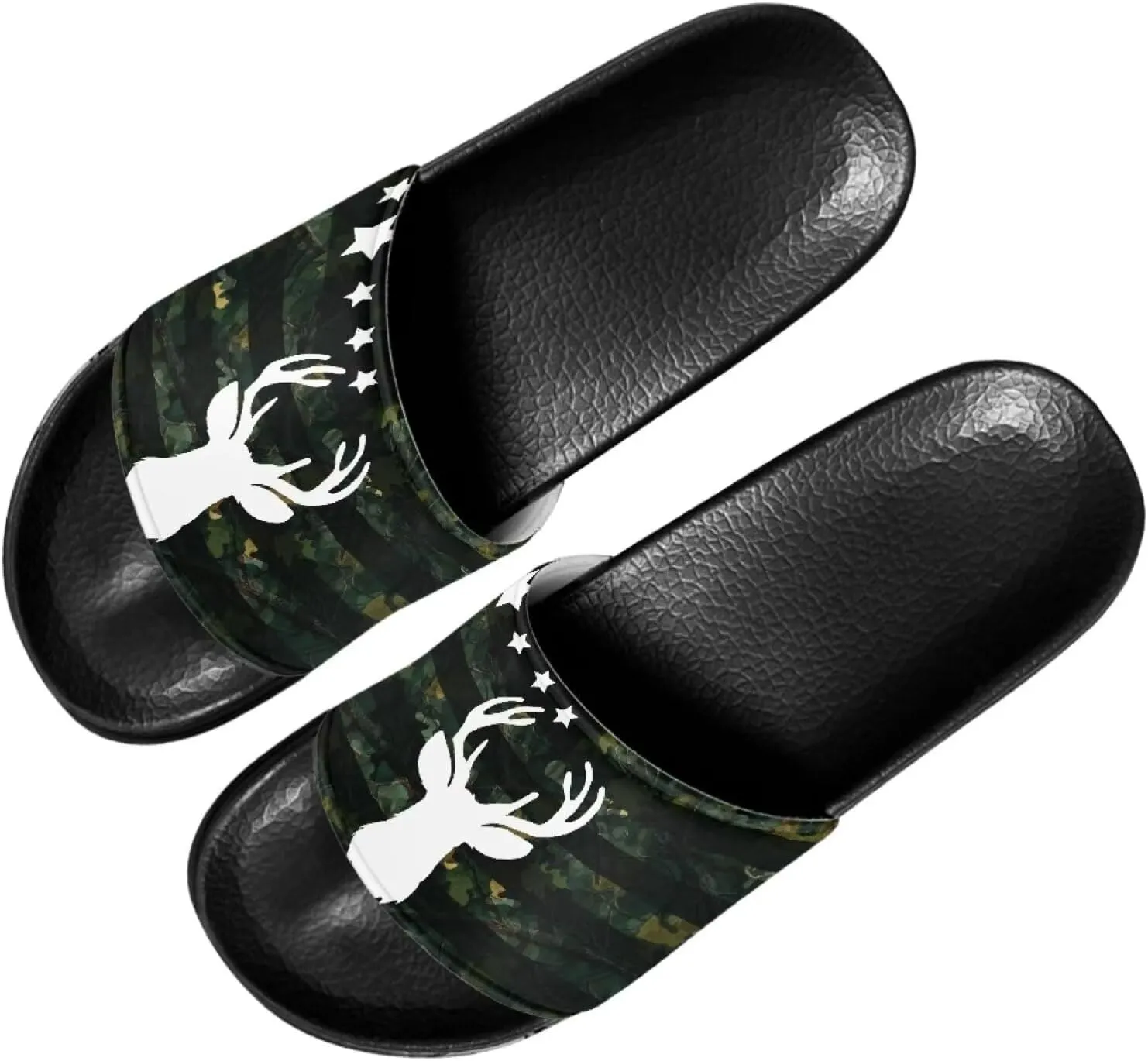 Forchrinse Black Cat Music Note Womens Causal Slide Sandals,Soft Non Slip Open Toe Slippers Flip Flop EVA Flat Sandals