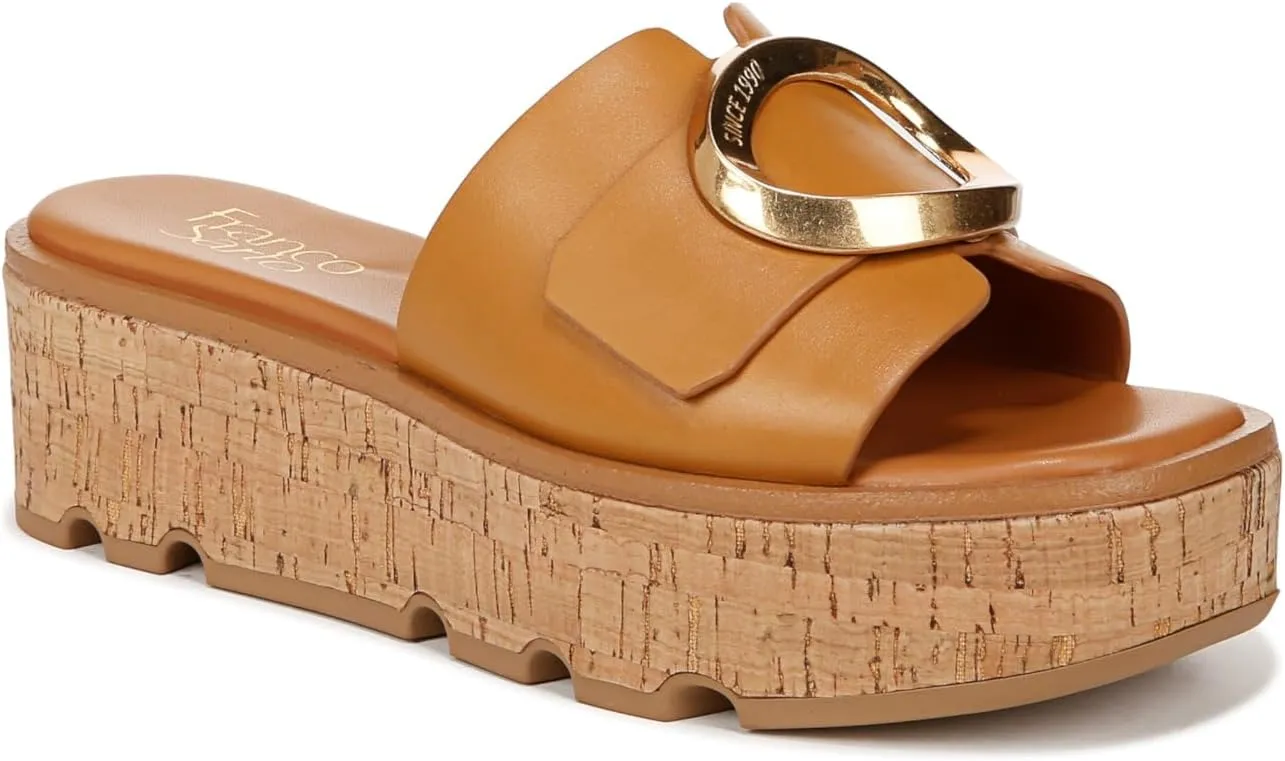Franco Sarto Women's Hoda Cork Platform Slide Sandals