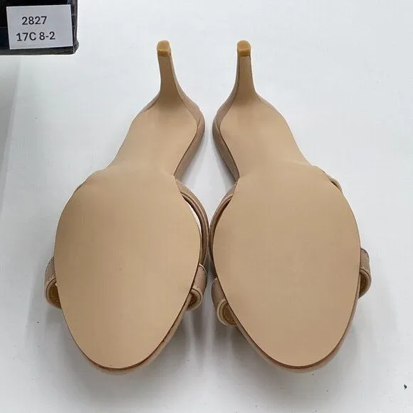 FSJ Women Comfy Low Kitten Heels Sandals Open Toe Slip On Backless Casual Dress