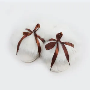 Fur Story FS20S09 Women's Faux Fur Slippers Memory Foam Cozy House Slipper Shoes Soft Flat Slide Sandals Indoor Outdoor