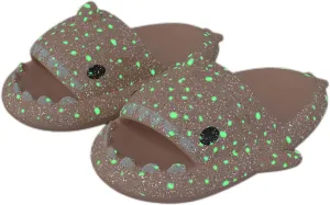 Galaxy Shark Slides, Spotted Starlight Shark Slides, EVA Cloud Shark Slides Glow in the Dark Thick Sole Non-slip Open Toe Shark Slippers