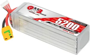 GAONENG GNB 6S LiPo Battery 5200mAh 22.2V 110C Soft Pack with XT90 Plug for FMS 70mm EDF Jets FPV Drones RC Helicopters MultiCopter RC Boat and RC Hobbies