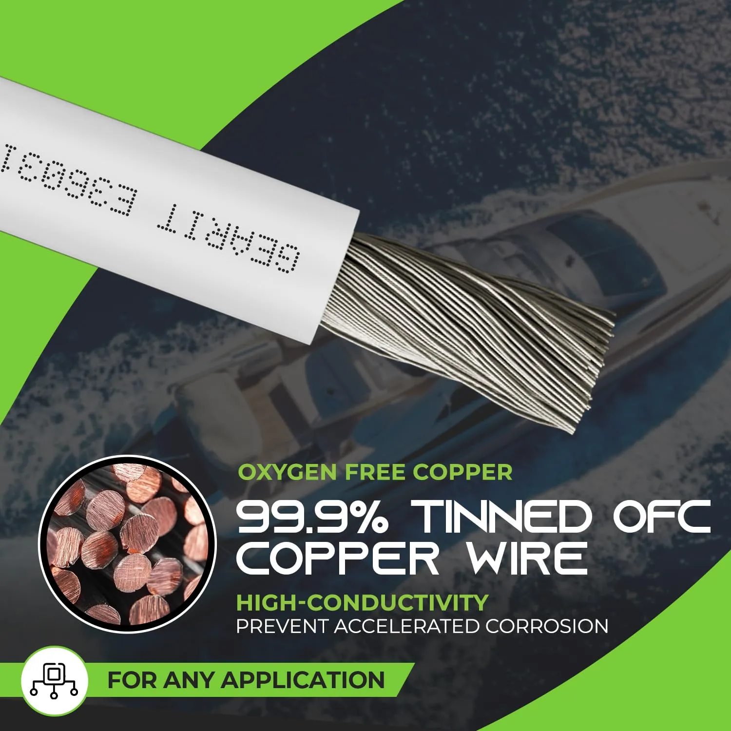 GEARit 8 Gauge Marine Electrical Primary Wire, 8 AWG (200ft) Marine Grade Tinned Copper Oxygen Free for Boat, Automotive, RV, Camper, Trailer