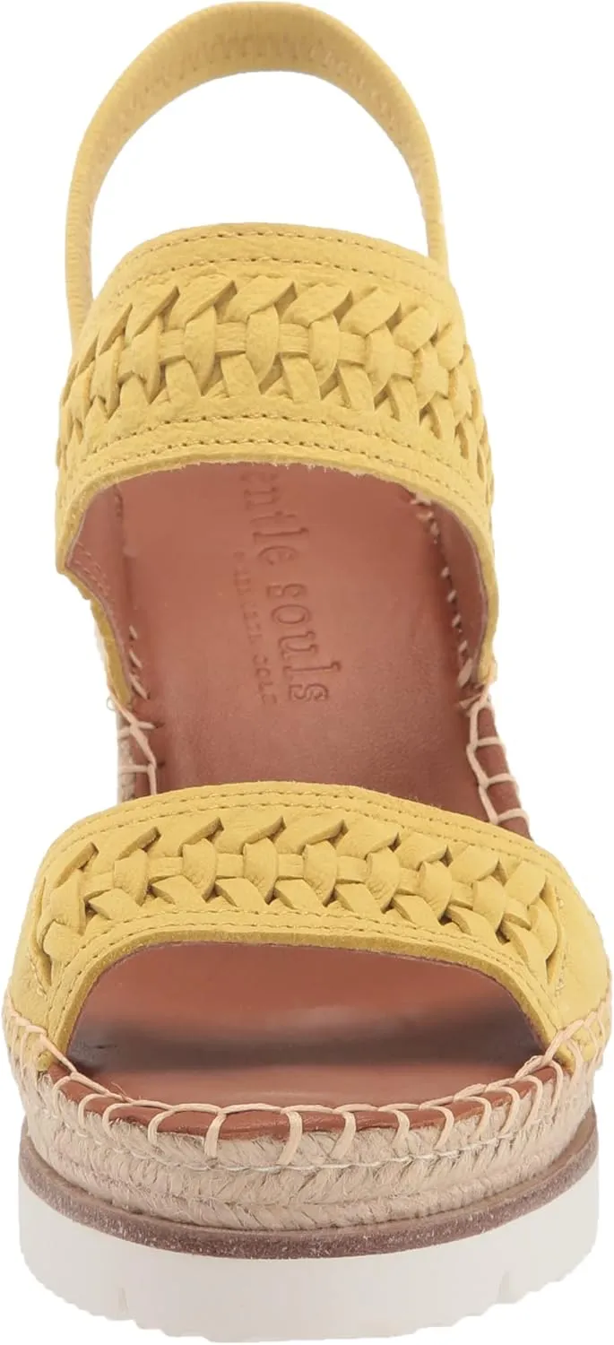 Gentle Souls by Kenneth Cole Women's Elyssa Two-Band Braid Wedge Sandal