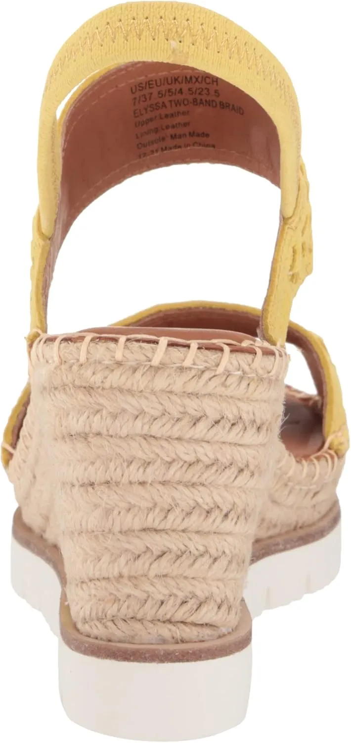 Gentle Souls by Kenneth Cole Women's Elyssa Two-Band Braid Wedge Sandal