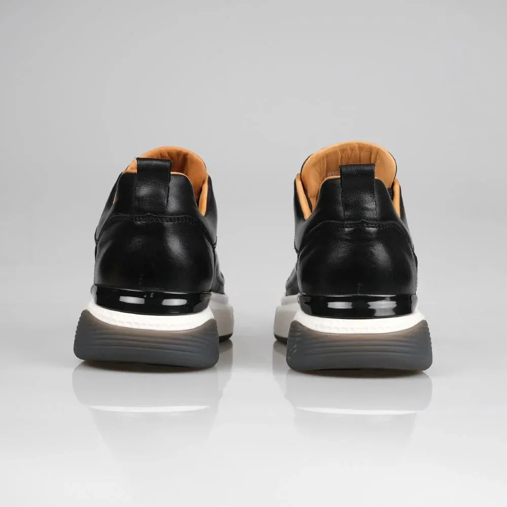 Genuine Leather Black Sneaker TG-400 SCB-946