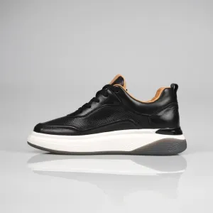 Genuine Leather Black Sneaker TG-400 SCB-946