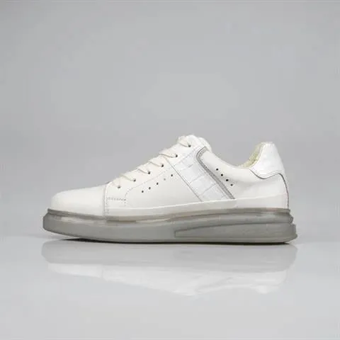 Genuine Leather White Sneaker TG-301 SCB-873