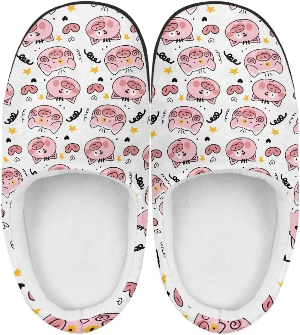 Girl's Cozy Plush House Slippers Soft Fluffy Home Shoes Comfortable Warm Slippers Cute Animals Print Slippers Non Slip Bedroom Slides for Indoor Outdoor US 9-15