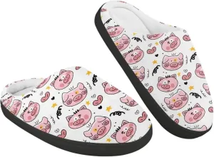 Girl's Cozy Plush House Slippers Soft Fluffy Home Shoes Comfortable Warm Slippers Cute Animals Print Slippers Non Slip Bedroom Slides for Indoor Outdoor US 9-15