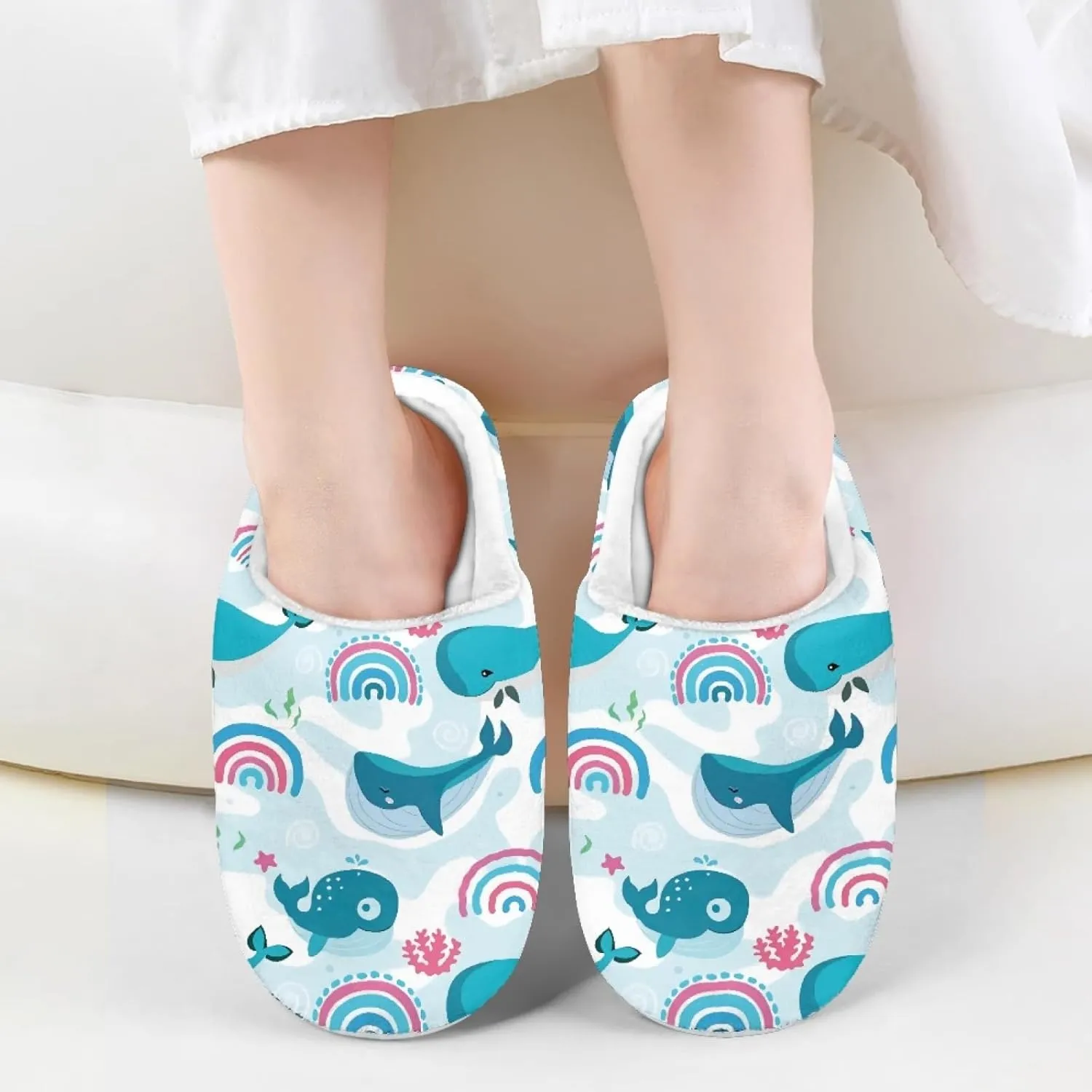 Girls Slippers Memory Foam Toddler Kids Plush Fleece Lined House Shoes Winter Fall