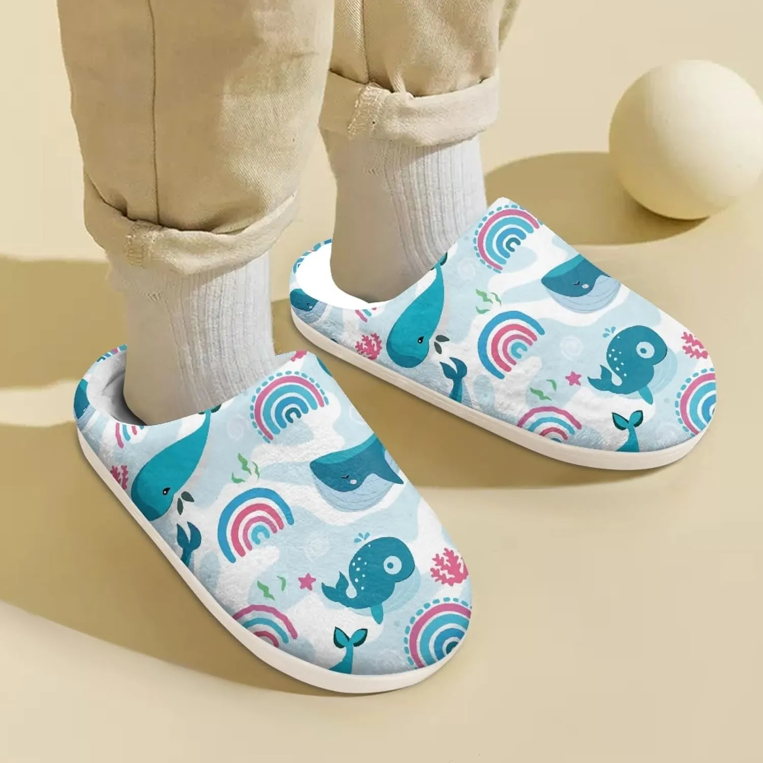 Girls Slippers Memory Foam Toddler Kids Plush Fleece Lined House Shoes Winter Fall