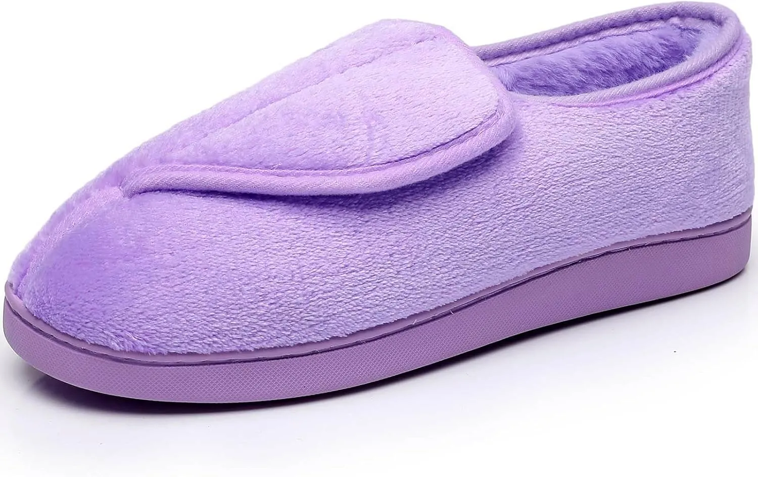 Git-up Women Memory Foam Diabetic Slippers Arthritis Edema Adjustable Closed Toe Swollen Feet Slippers Comfortable House Indoor Outdoor Shoes with Rubber Sole