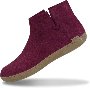 Glerups 100% Gotland Sheep Wool Boot Slipper with leather sole - Unisex
