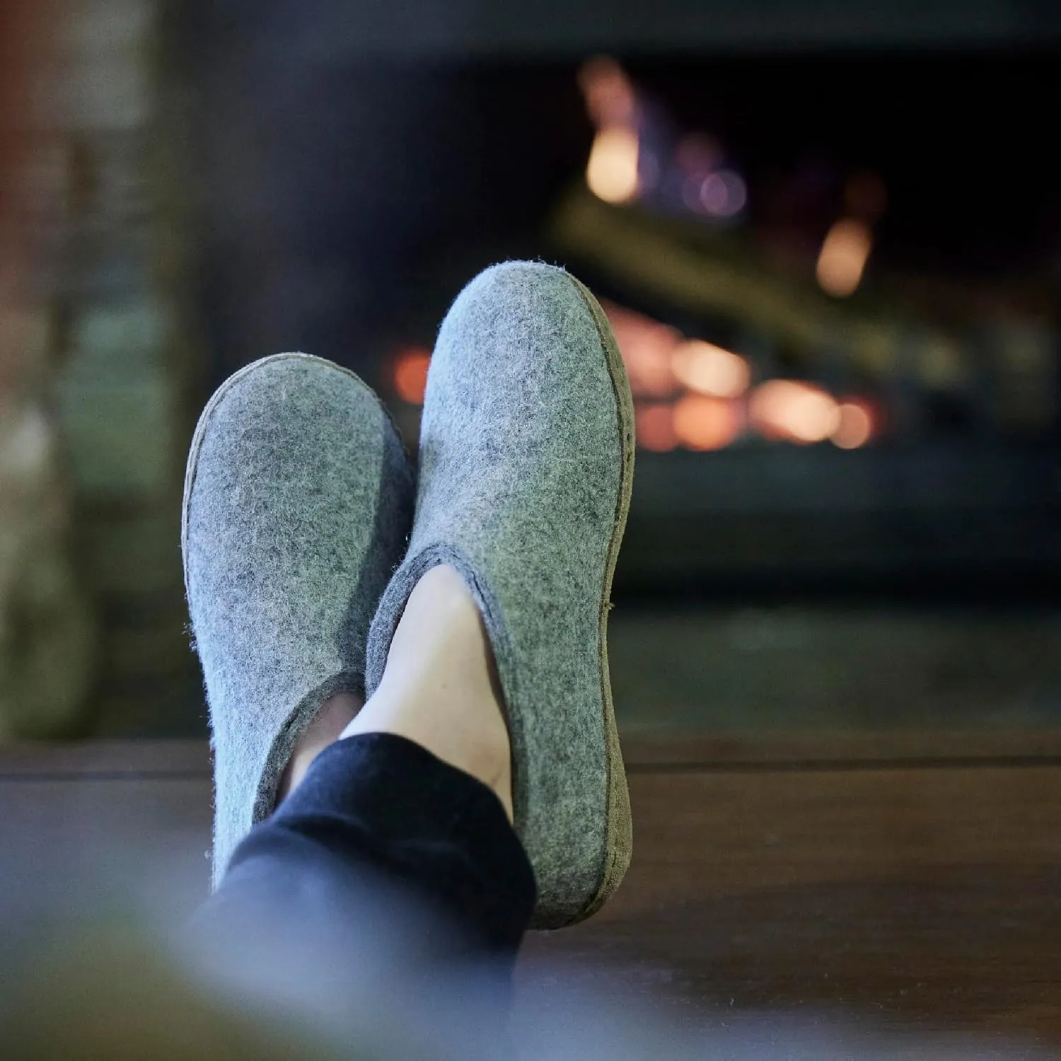 Glerups 100% Gotland Sheep Wool Boot Slipper with leather sole - Unisex