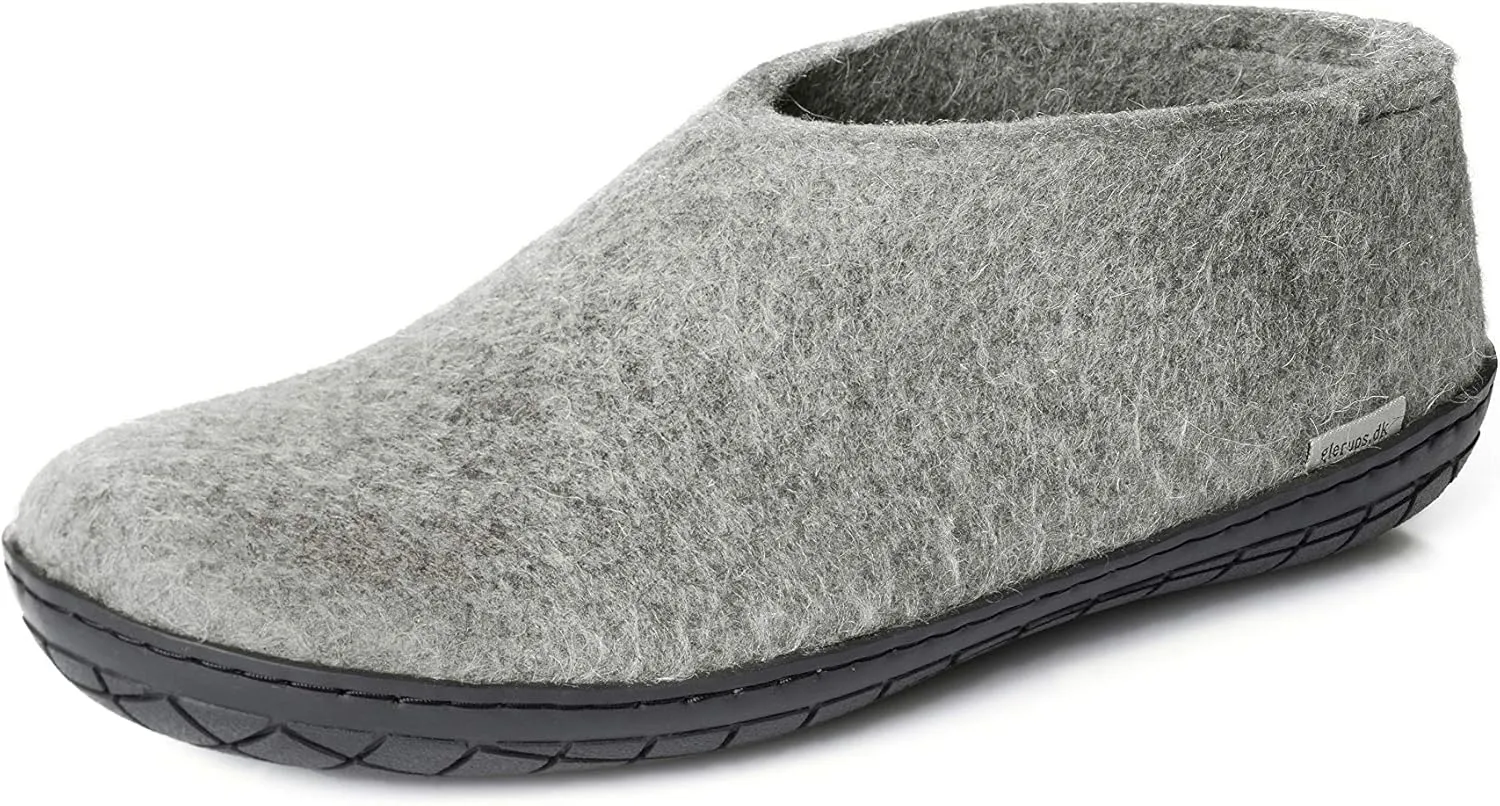 Glerups 100% Gotland Sheep Wool Shoe Slipper with rubber sole - Unisex