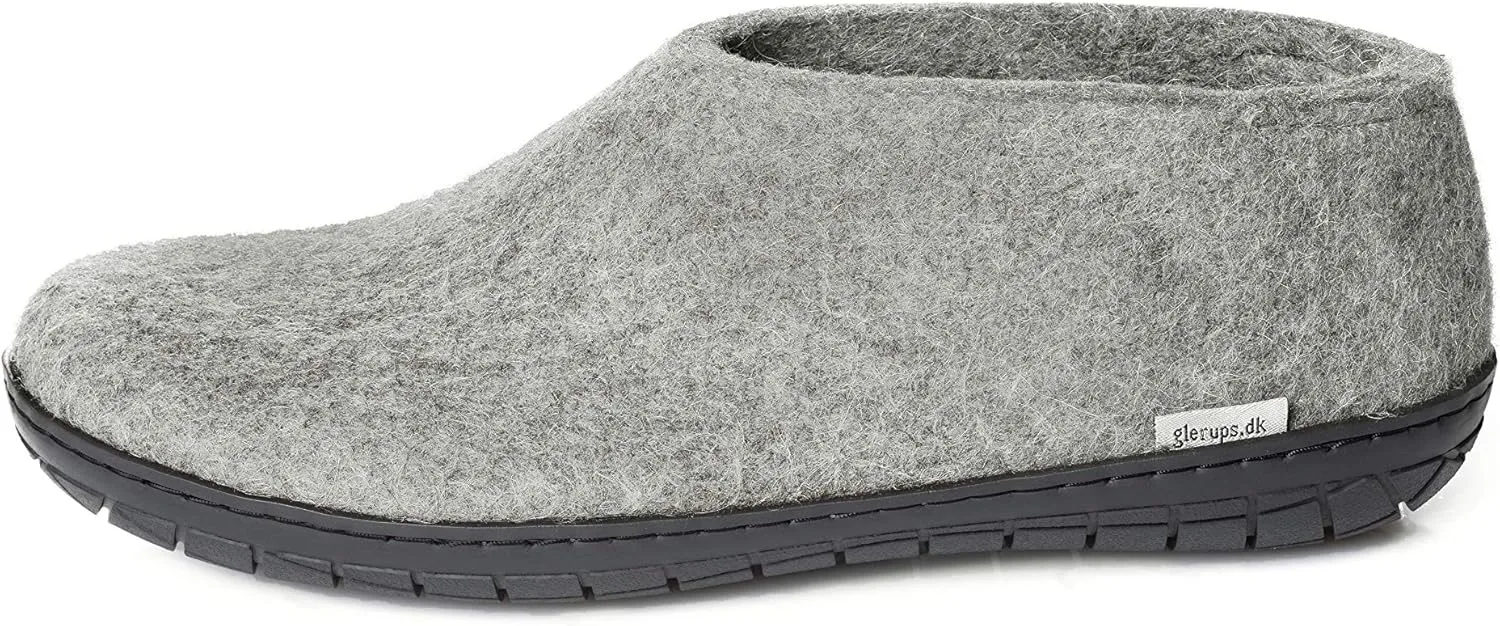 Glerups 100% Gotland Sheep Wool Shoe Slipper with rubber sole - Unisex