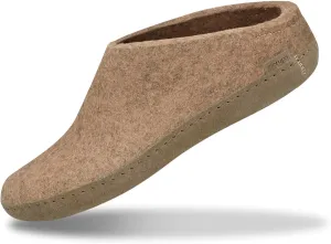 Glerups 100% Gotland Sheep Wool Slipper with leather sole - Unisex Slip-on