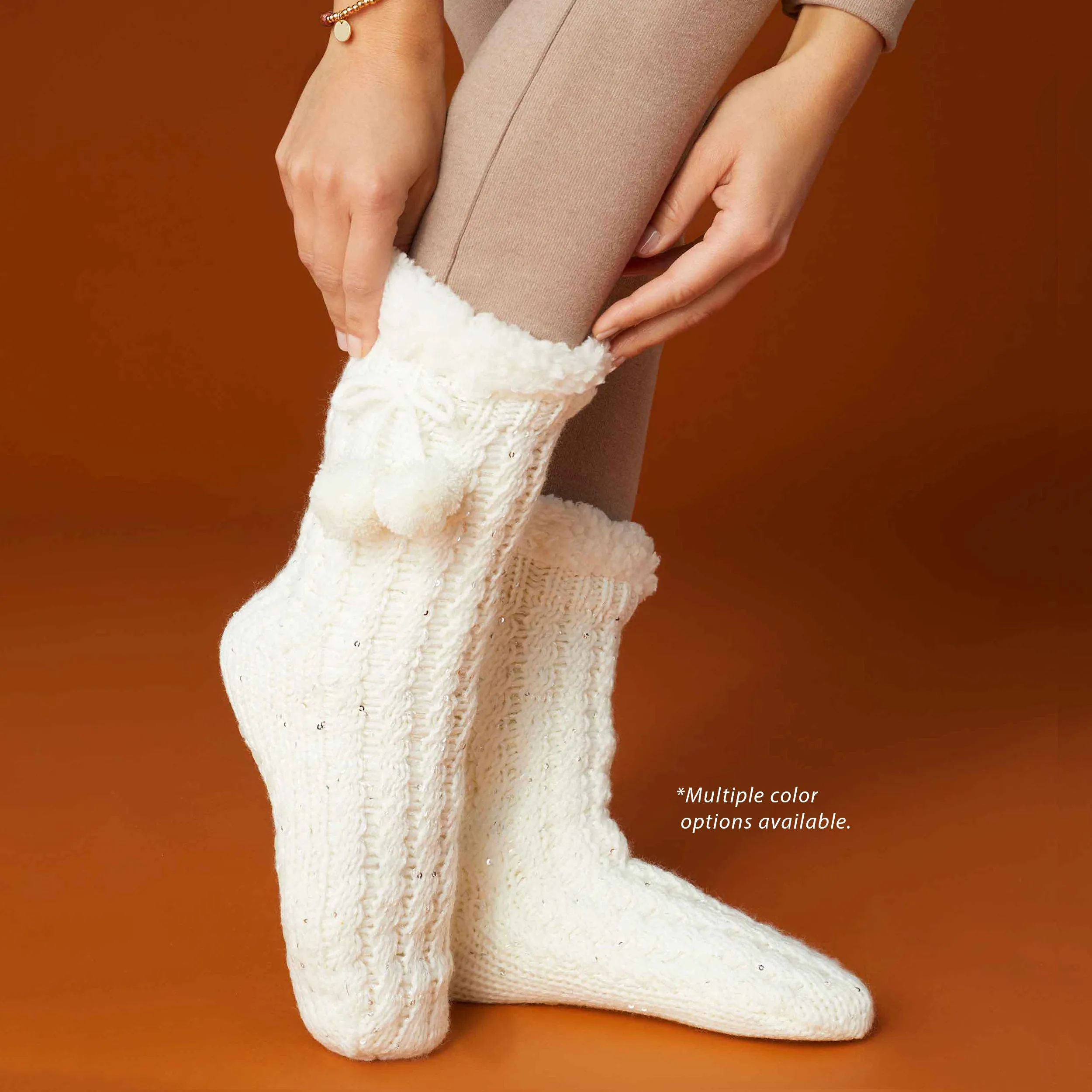 Glitzy Slipper Socks - Final Sale