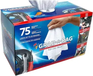 Grab-A-Rag Washable Microfibre Rags, 75-Count