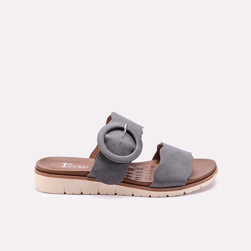 Gray Comfy Casual Slides 0413220