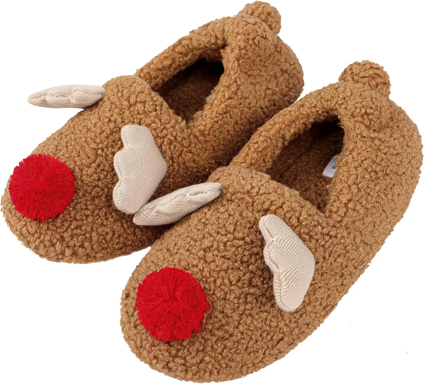Greenery-GRE Womens Cartoon Indoor Warm Fleece Slippers Winter Soft Cozy Home Booties Non-Slip Plush Slip-on Shoes Ankle Boots