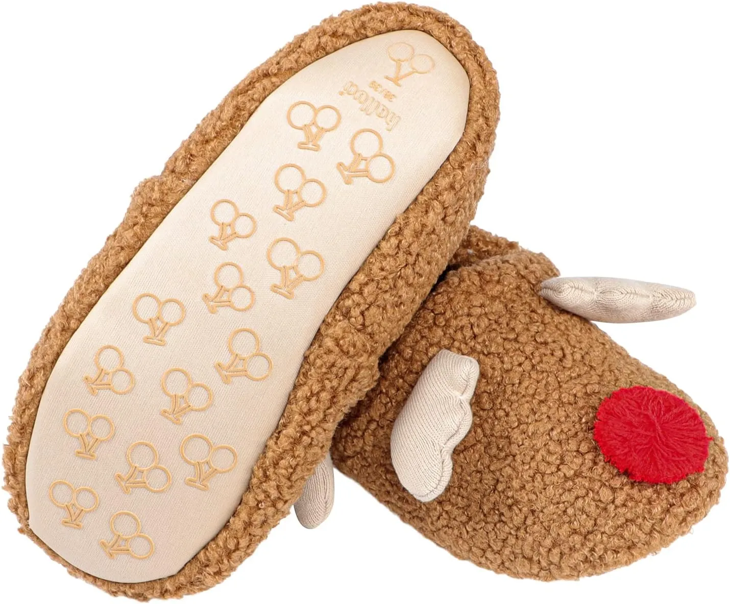 Greenery-GRE Womens Cartoon Indoor Warm Fleece Slippers Winter Soft Cozy Home Booties Non-Slip Plush Slip-on Shoes Ankle Boots