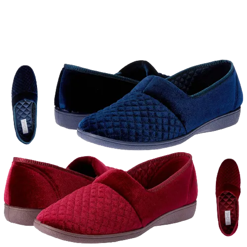 Grosby Marcy 2 Womens Slippers Slip On Indoor Outdoor Quilted Moccasins Shoes