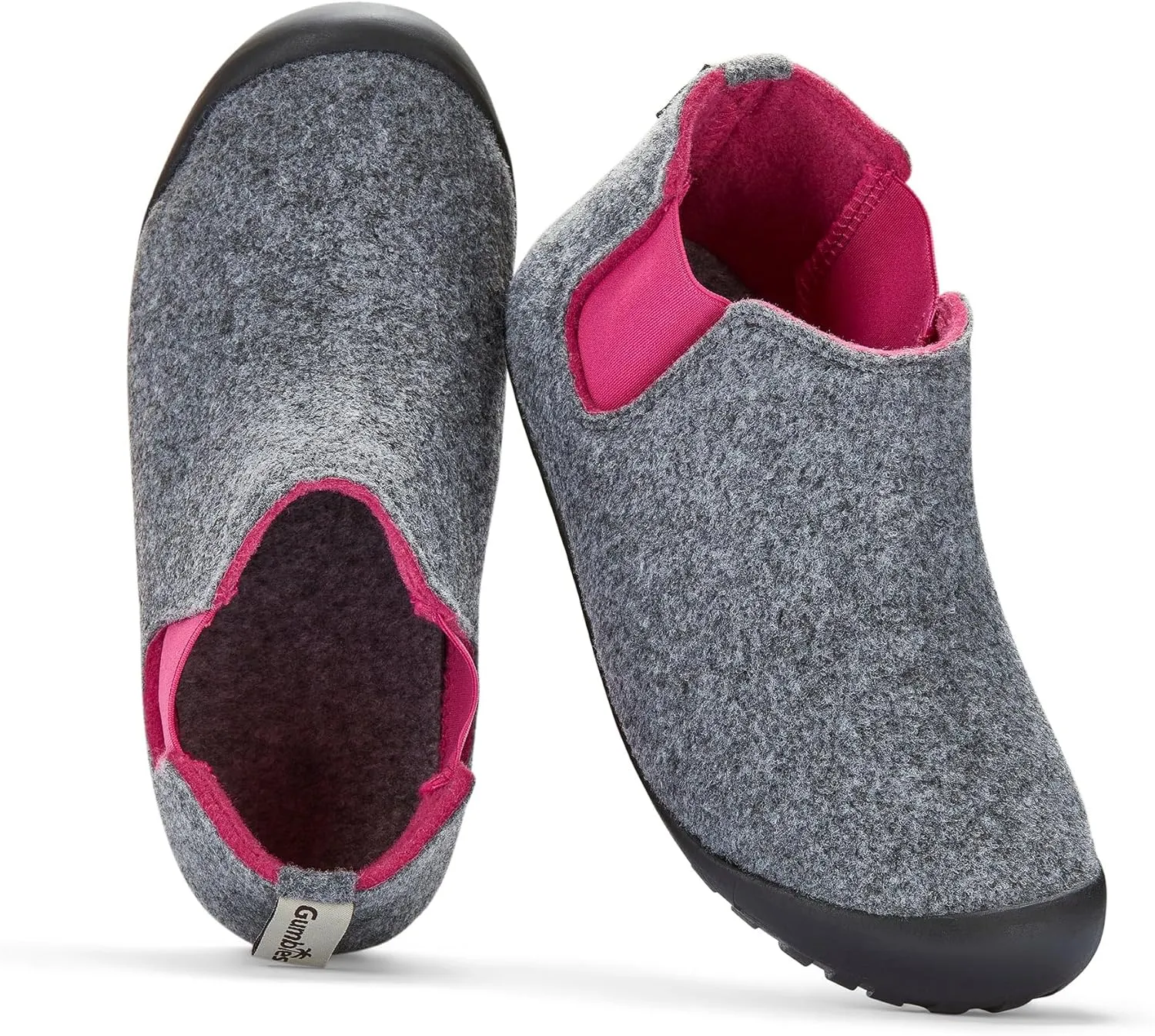 Gumbies Brumby Boot Slippers for Indoors and Outdoors, Eco-friendly Felt Uppers, Elasticated Sides, Recycled Rubber Outsoles - Comfort Guaranteed