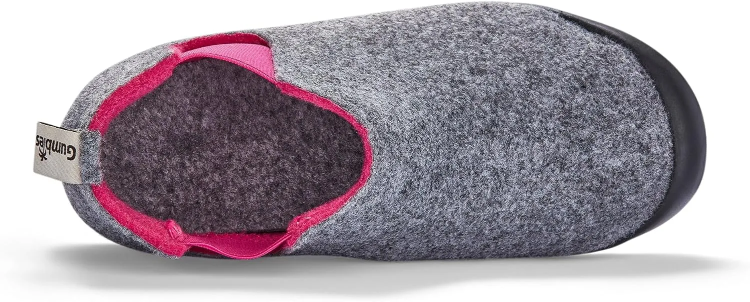 Gumbies Brumby Boot Slippers for Indoors and Outdoors, Eco-friendly Felt Uppers, Elasticated Sides, Recycled Rubber Outsoles - Comfort Guaranteed