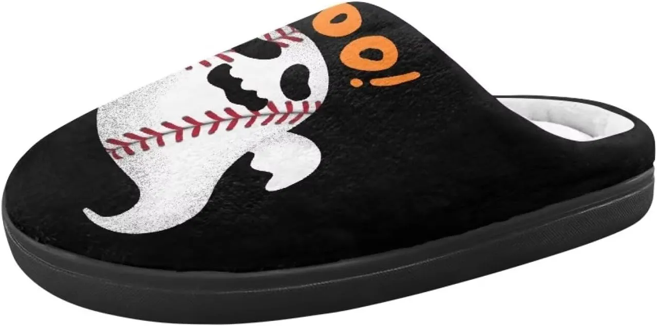 Halloween Plush Slippers for Kid Soft Slippers Floral Fluffy Fuzzy Slip-On Anti-Skid Outdoor Home Slipper for Kids