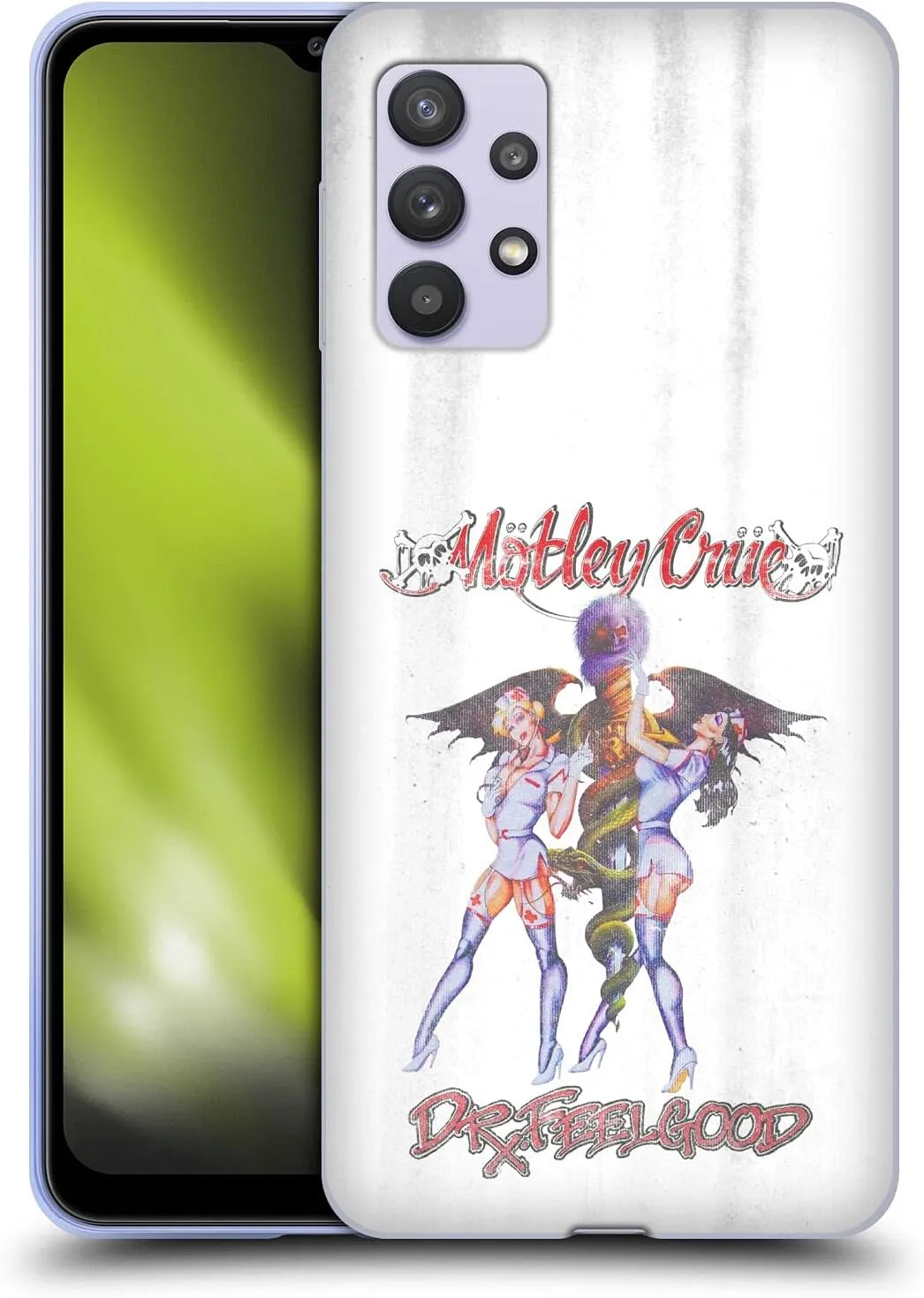 Head Case Designs Officially Licensed Motley Crue Dr. Feelgood Vintage Key Art Soft Gel Case Compatible with Galaxy A32 5G / M32 5G (2021)