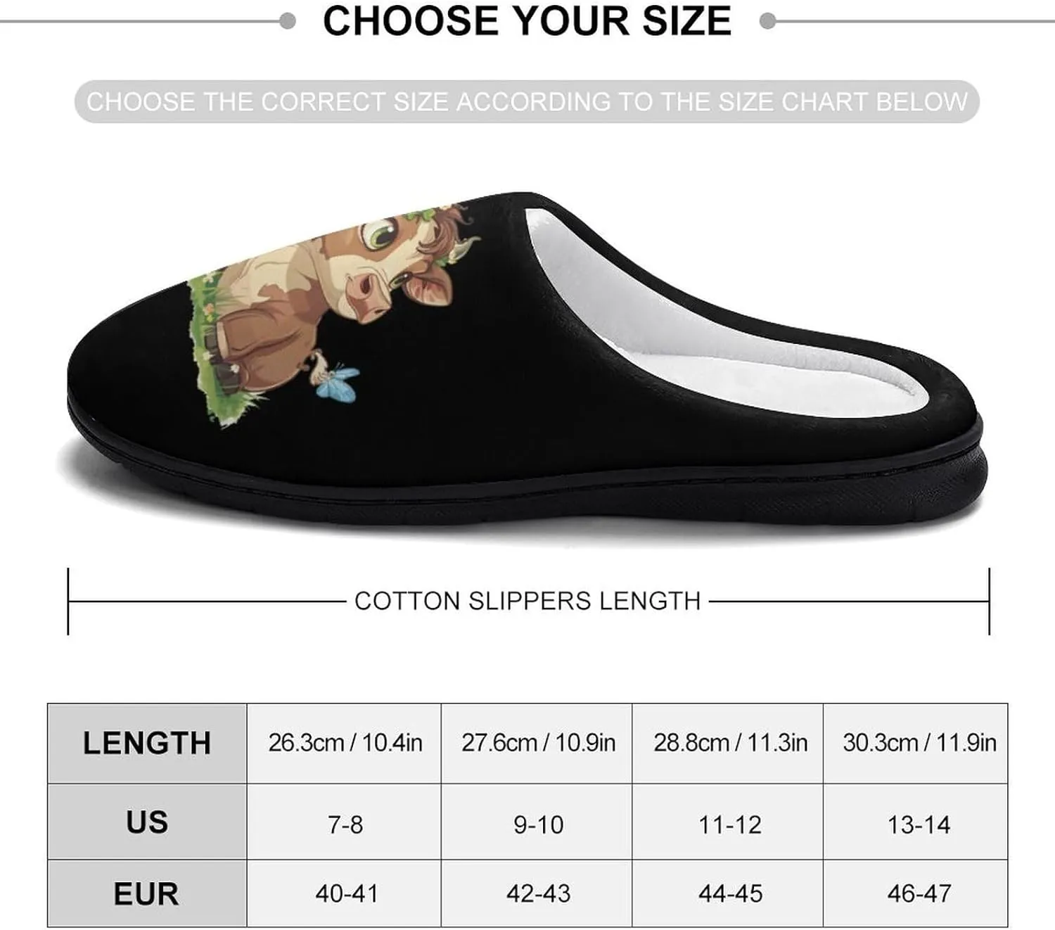Highland Cow Print Mens Slippers Casual Slip On Warm House Shoes with Rubber Sole Indoor Outdoor
