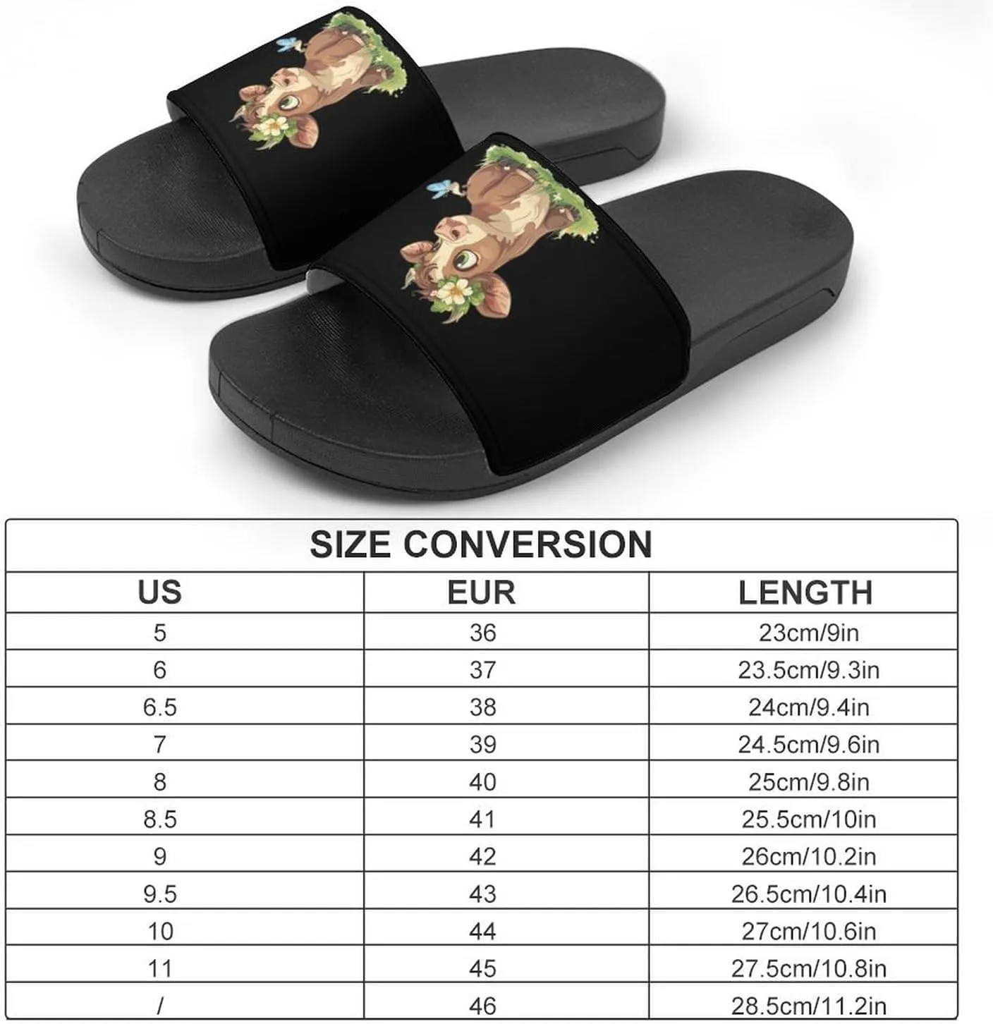 Highland Cow Print Slippers for Women Men Anti-Slip Shower Slides Open Toe Slippers for Home Outdoor Beach