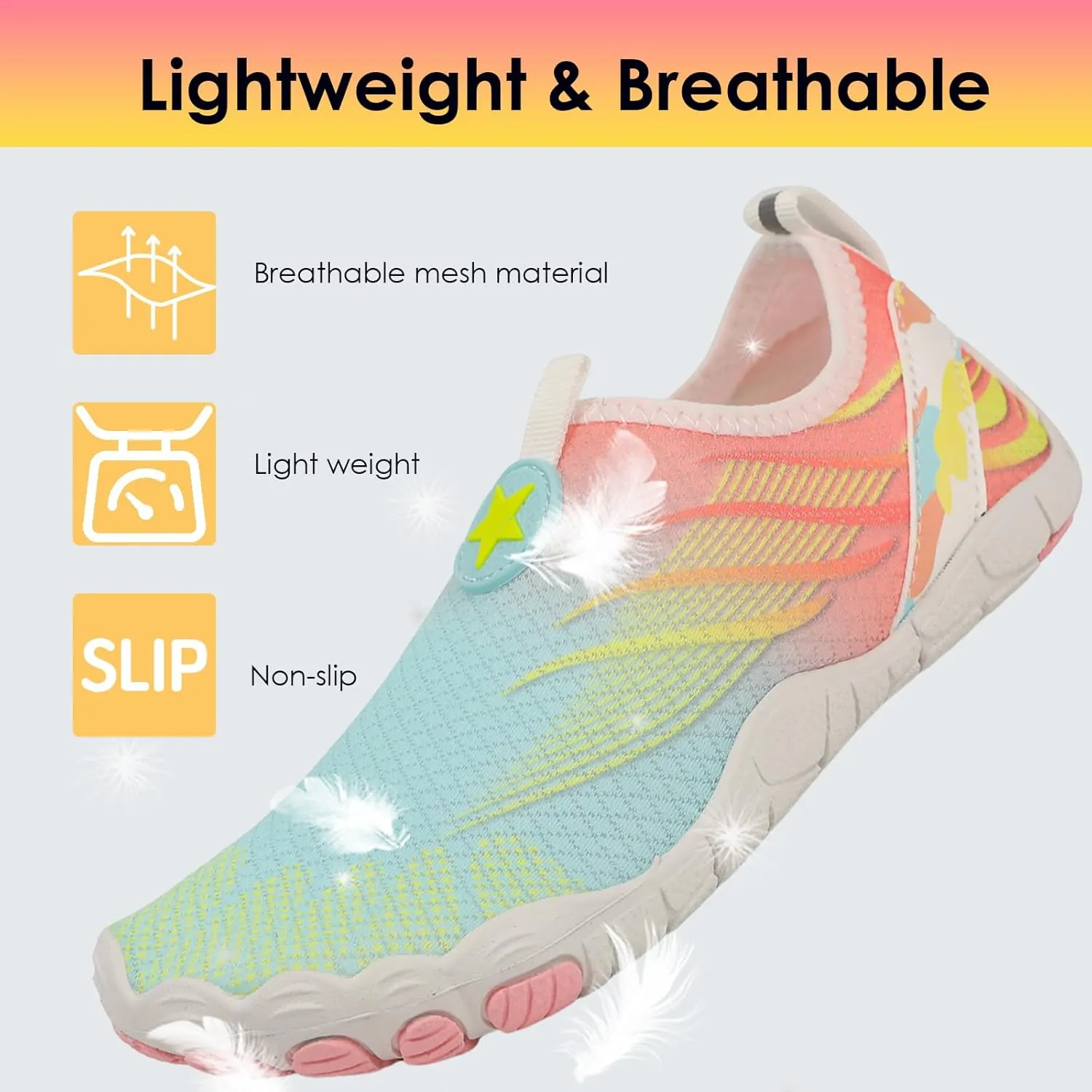 Hike Barefoot Shoes Breathable Non-Slip Athletic Footwear Wide Toe Water Shoes for Women & Men