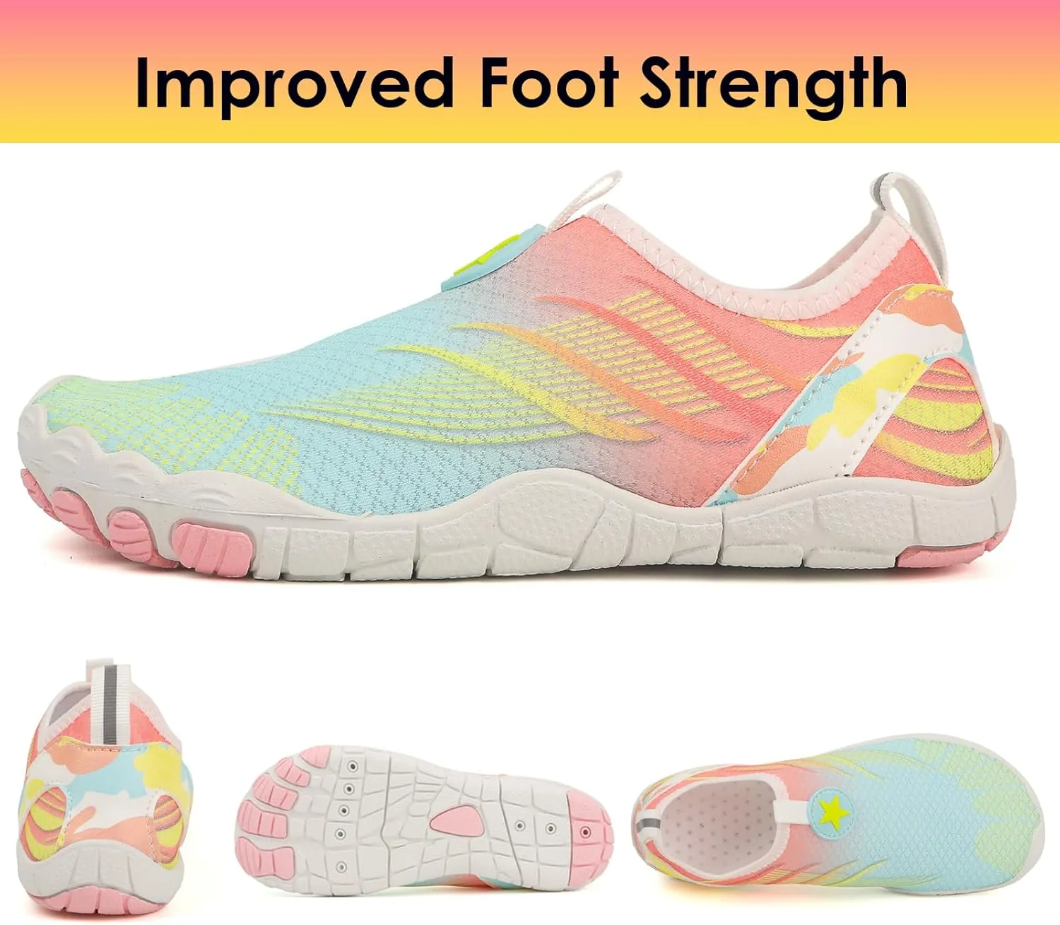 Hike Barefoot Shoes Breathable Non-Slip Athletic Footwear Wide Toe Water Shoes for Women & Men