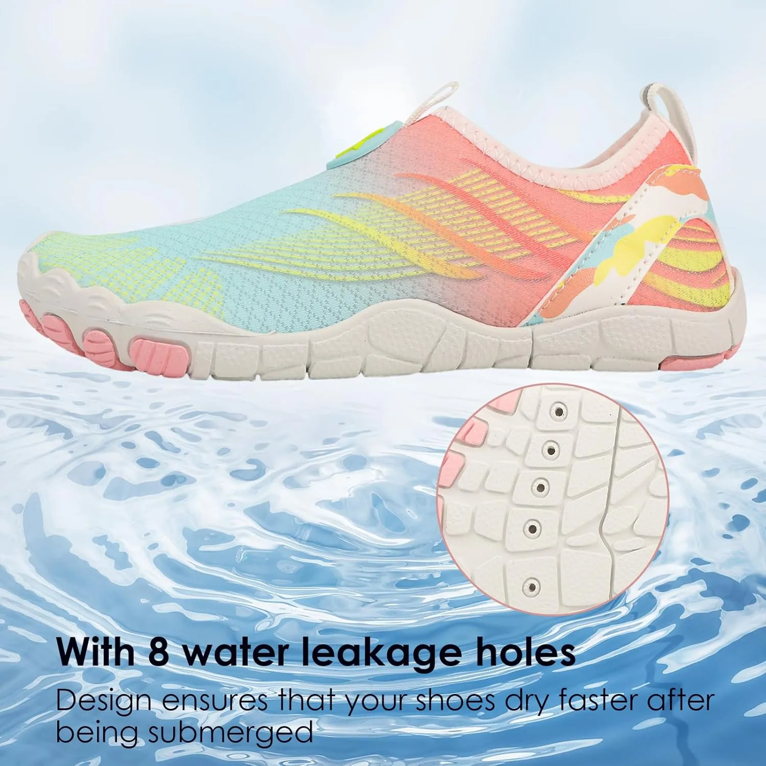 Hike Barefoot Shoes Breathable Non-Slip Athletic Footwear Wide Toe Water Shoes for Women & Men