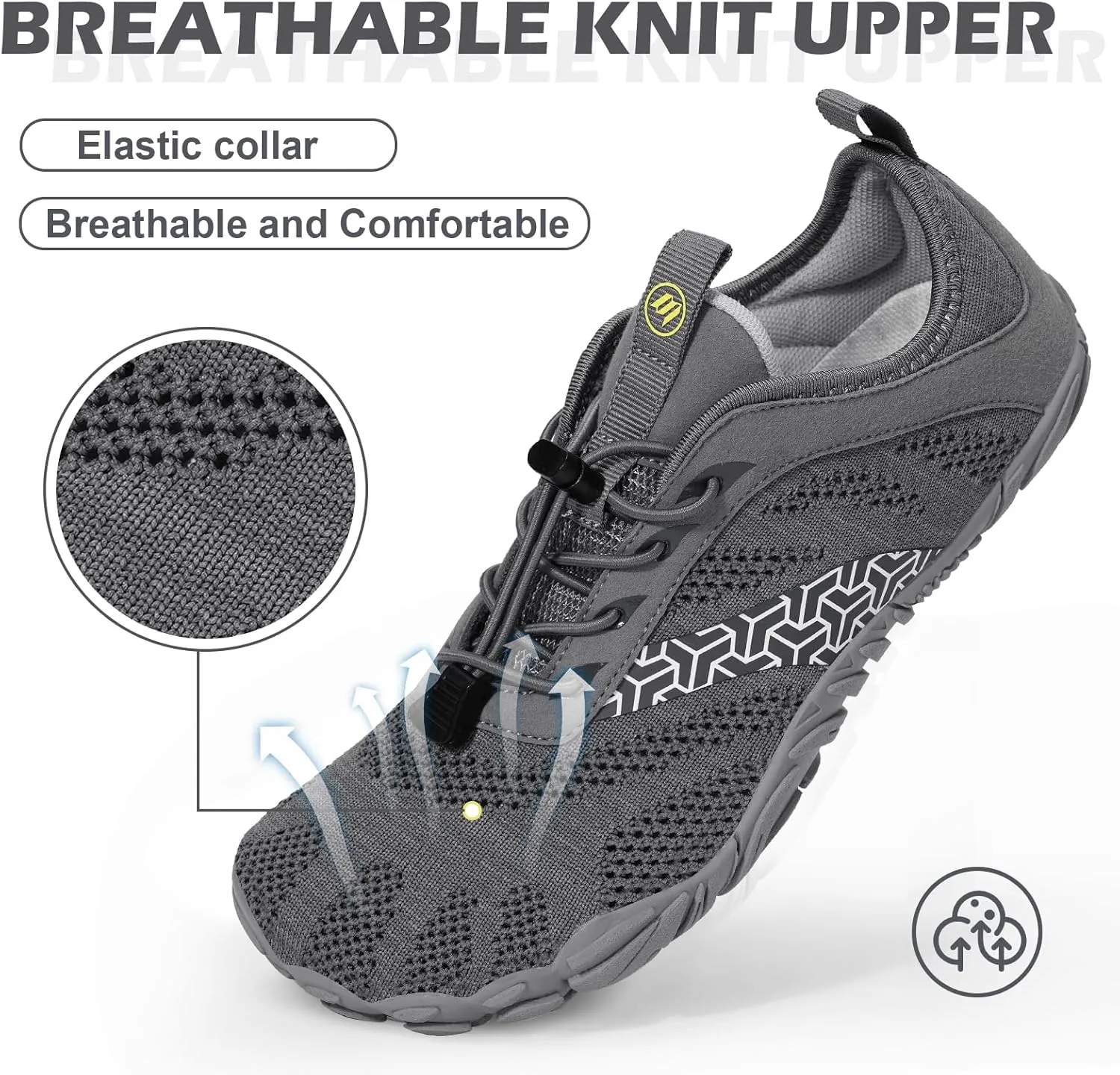Hike Barefoot Shoes Women Men with Wide Toe Box Footwear Healthy Non-Slip Hike Beach Pool Aqua Swim Surf Hiking Running Athletic Water Shoe