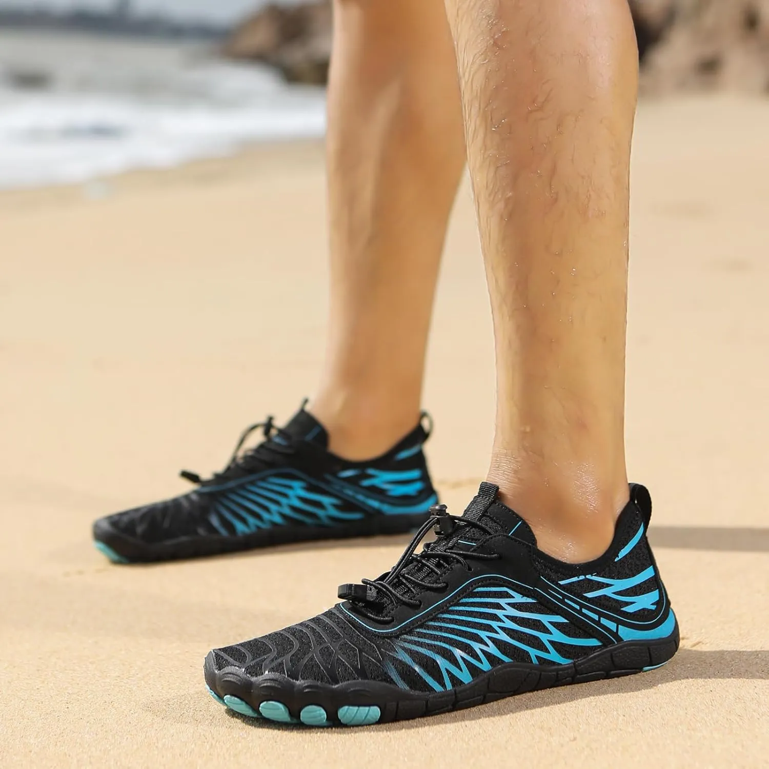 Hike Barefoot Trail Running Shoes - Wide Toe Box Minimalist Athletic Shoes for Women & Men Breathable Quick-Dry Non-Slip Hiking Footwear