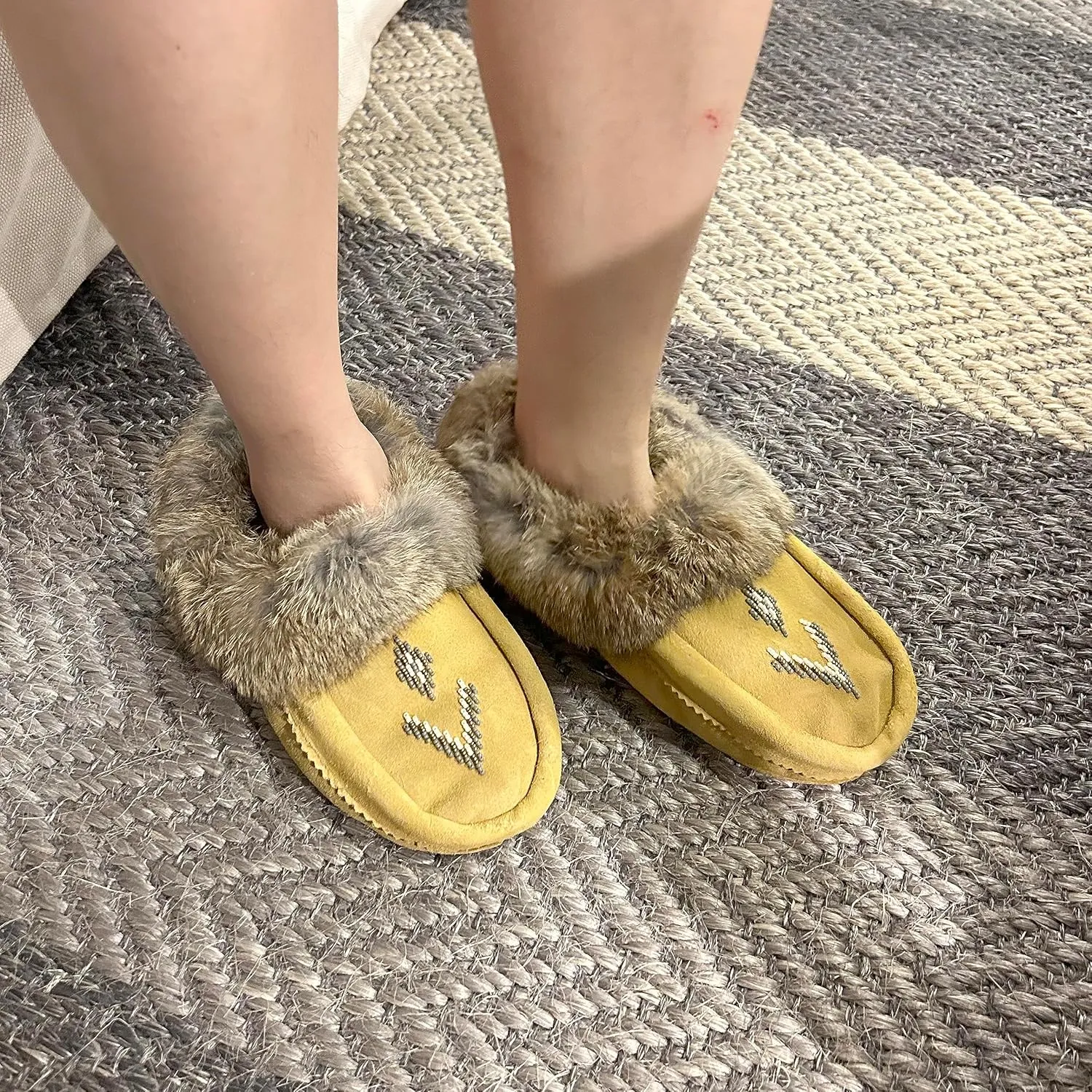 Hohokam Indigenous designed Native Canada Women's Association house shoes slippers