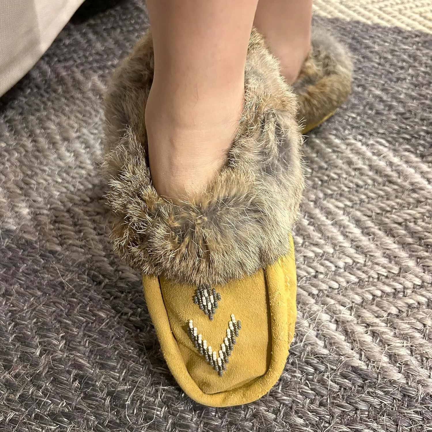 Hohokam Indigenous designed Native Canada Women's Association house shoes slippers